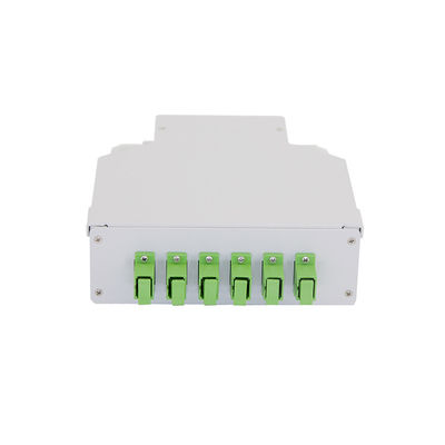 Base a dos caras de aluminio de Ftth 45,3 milímetro 6 de la caja terminal del carril del dinar del SC