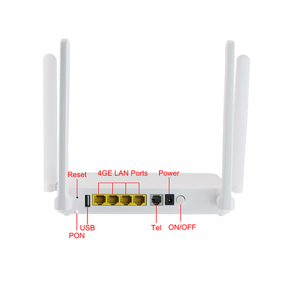 router dual de Wifi GPON ONU de la banda 4GE+1POTS+Wifi compatible con responsabilidad de ZTE