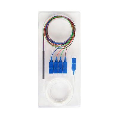 4 poder óptico 1550nm G657A1 tubular de acero del divisor de la fibra de la manera 1x4