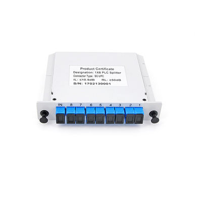 Conector óptico PDL bajo del UPC del divisor de Gpon 1x8 de la tarjeta del casete