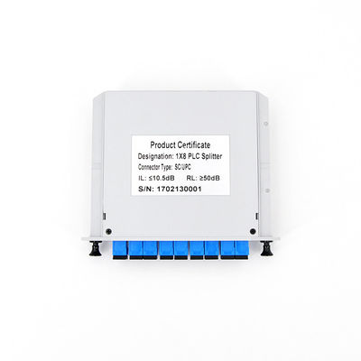 Conector óptico PDL bajo del UPC del divisor de Gpon 1x8 de la tarjeta del casete