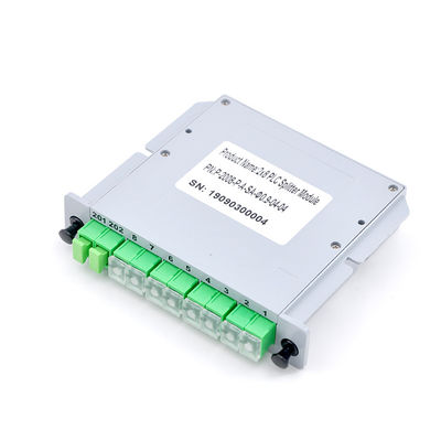 Inserción con varios modos de funcionamiento de la tarjeta del casete de la caja del Plc LGX del divisor de la fibra óptica del ABS 2x8