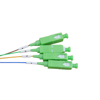 establecimiento de una red pasivo del conector el 1.5m FTTH de Gpon APC del divisor del PLC de la fibra óptica 1x4