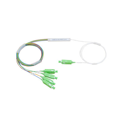 establecimiento de una red pasivo del conector el 1.5m FTTH de Gpon APC del divisor del PLC de la fibra óptica 1x4