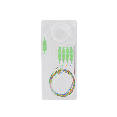 establecimiento de una red pasivo del conector el 1.5m FTTH de Gpon APC del divisor del PLC de la fibra óptica 1x4