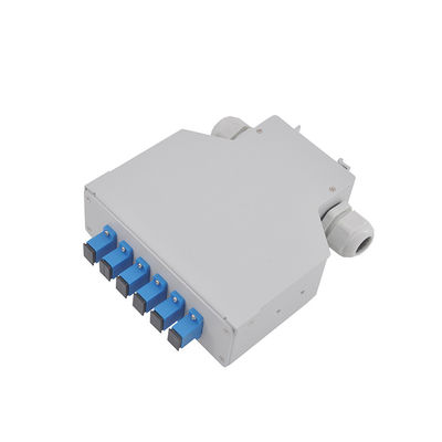 Base a dos caras de aluminio de Ftth 45,3 milímetro 6 de la caja terminal del carril del dinar del SC