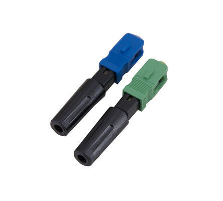 azul rápido óptico del conector del SC 5507 Lc del conector de cable 0.25db instalable en el campo