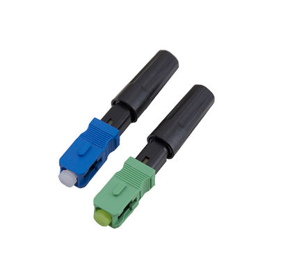 azul rápido óptico del conector del SC 5507 Lc del conector de cable 0.25db instalable en el campo