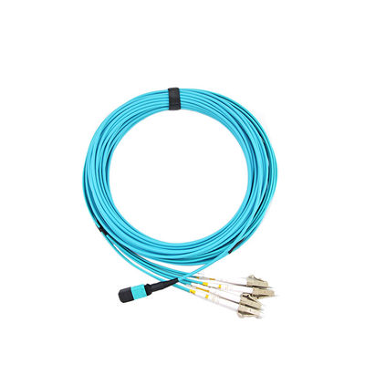 Conector óptico de la fibra de los corazones del LC 24 del cordón de remiendo de la fibra del cordón de remiendo del Fanout MPO FTTB