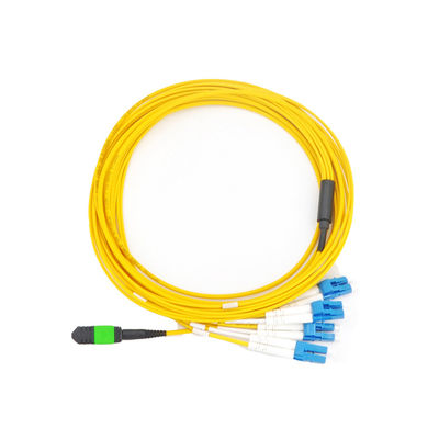 Conector óptico de la fibra de los corazones del LC 24 del cordón de remiendo de la fibra del cordón de remiendo del Fanout MPO FTTB
