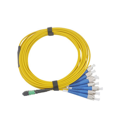Conector óptico de la fibra de los corazones del LC 24 del cordón de remiendo de la fibra del cordón de remiendo del Fanout MPO FTTB