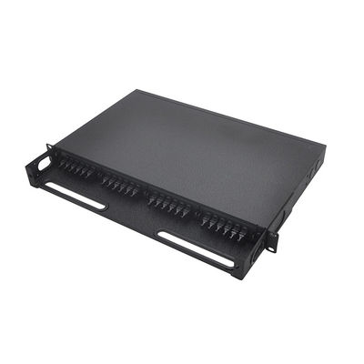 el panel de remiendo del cordón de remiendo de 1U MPO MTP tipo estante de 19 casetes de la pulgada montó fijo