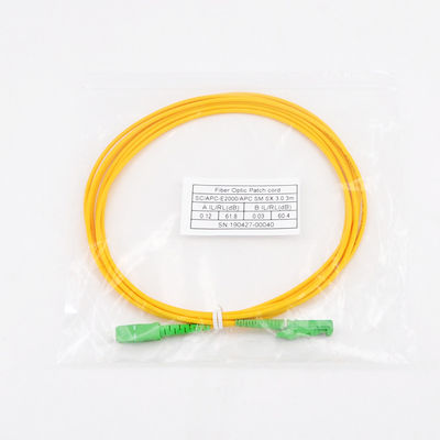 Modo a una cara del cordón de remiendo del Sc Lc de 3M UPC del cordón de remiendo de la fibra óptica E2000 solo