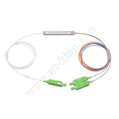 Mini divisor del PLC de la fibra 1x2 de FTTH con el conector de SC/APC