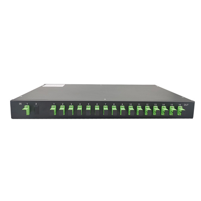 divisor del PLC de la fibra óptica del soporte de estante de 1x16 1U para la telecomunicación