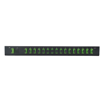 divisor del PLC de la fibra óptica del soporte de estante de 1x16 1U para la telecomunicación