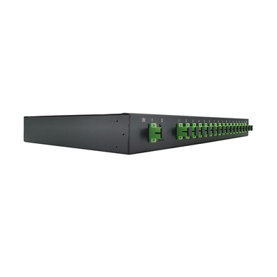 divisor del PLC de la fibra óptica del soporte de estante de 1x16 1U para la telecomunicación